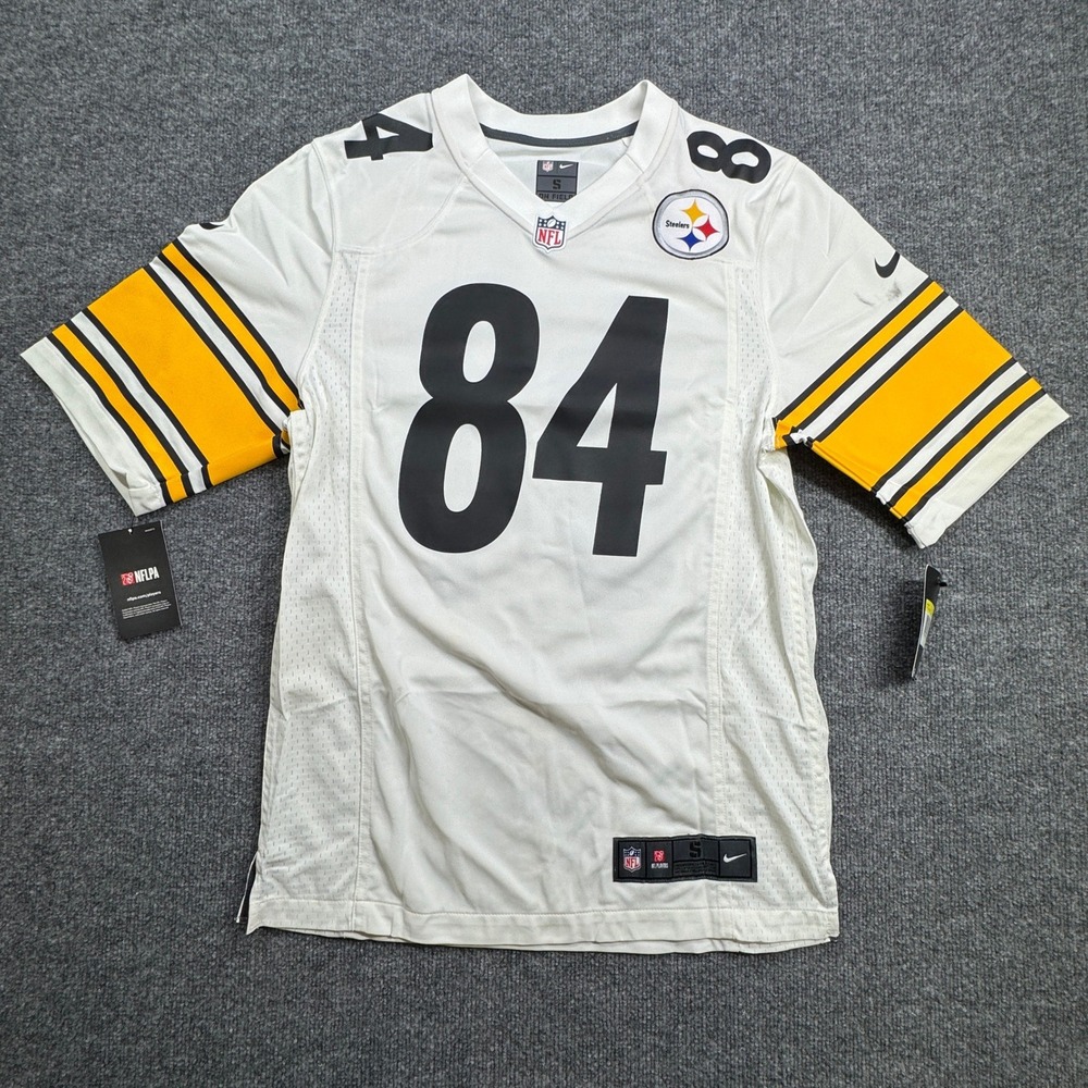 Antonio Brown 84‎ Pittsburgh Steelers Nike Jersey Mens Small White NFL On Field